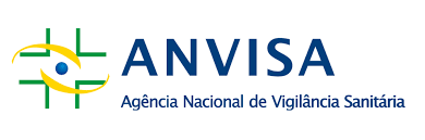 Logomarca oficial da ANVISA (Agência Nacional de Vigilância Sanitária) para registro de cosméticos.